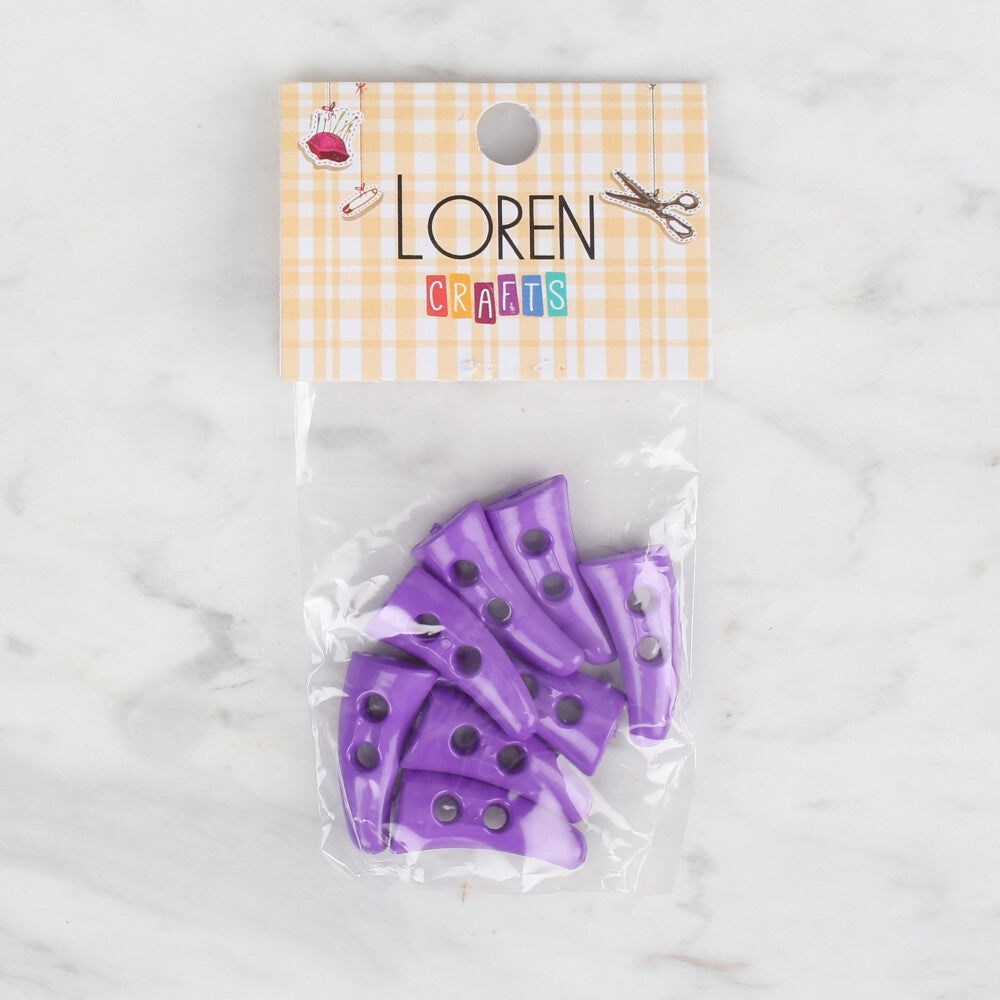 Loren Crafts 8 li mor çoban düğme - 130