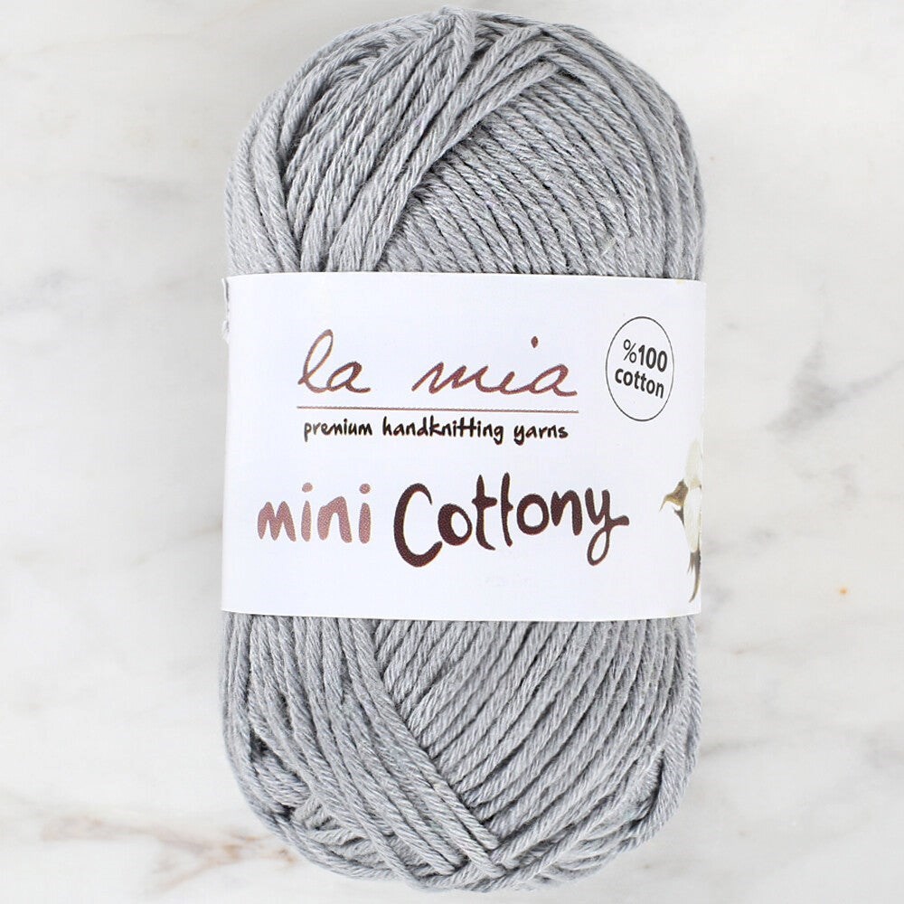 La Mia Mini Cottony 25 gr Gri Bebek El Örgü İpi -
