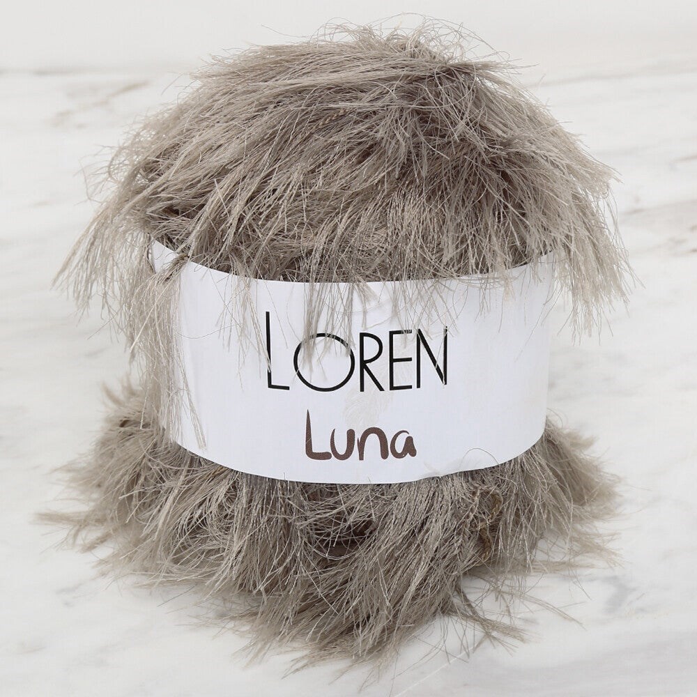 Loren Luna Tavşan Tüyü Bej El Örgü İpi - R085 - 34008