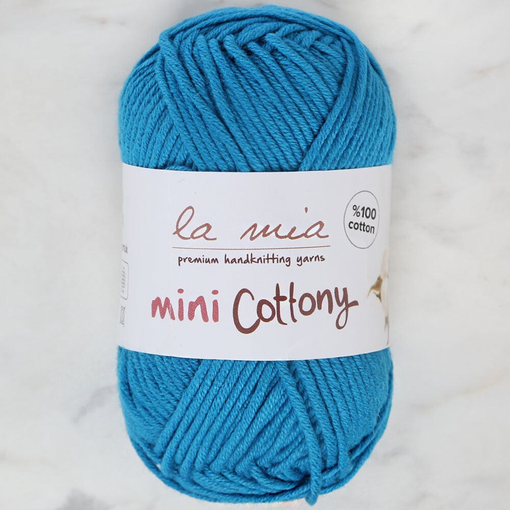 La Mia Mini Cottony 25 gr Mavi Bebek El Örgü İpi -