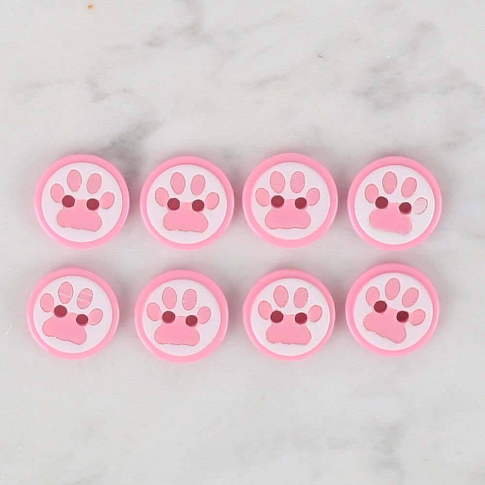 Loren Crafts 8 li Pembe Pati Düğme - 615