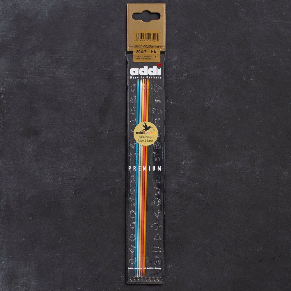 Addi Colibri 2,25mm 20cm Renkli Çorap Şişi - 204-7