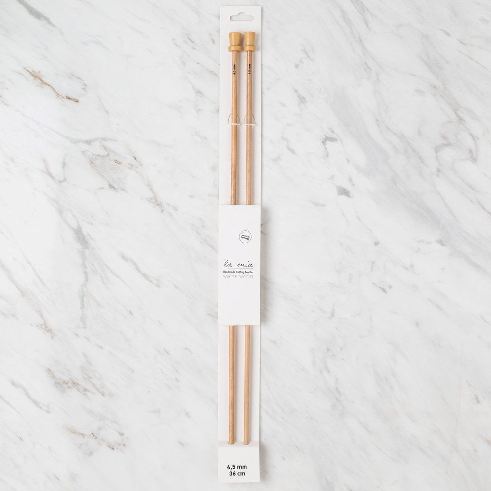 La Mia Whitewood 4.5 mm 36 cm Ahşap Örgü Şişi