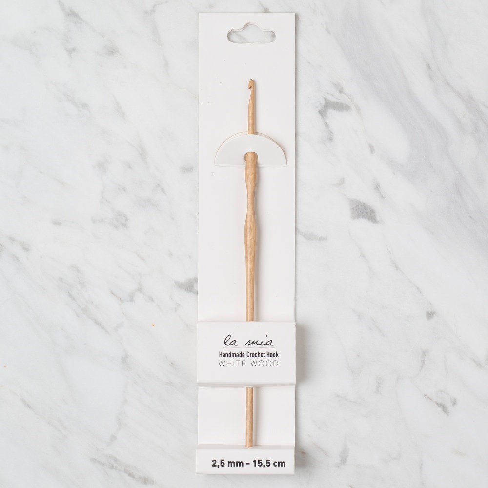 La Mia Whitewood 2.5 mm 15.5 cm Ahşap Yün Tığ