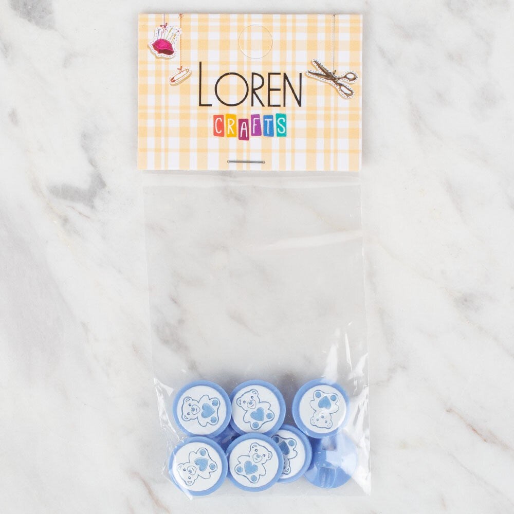 Loren Crafts 8 li Mavi Düğme - 403