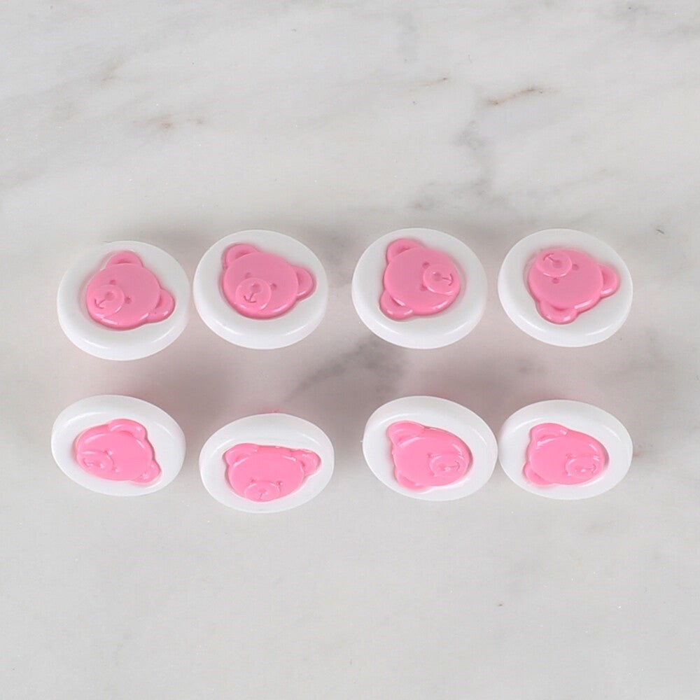 Loren Crafts 8 li Pembe Düğme - 625