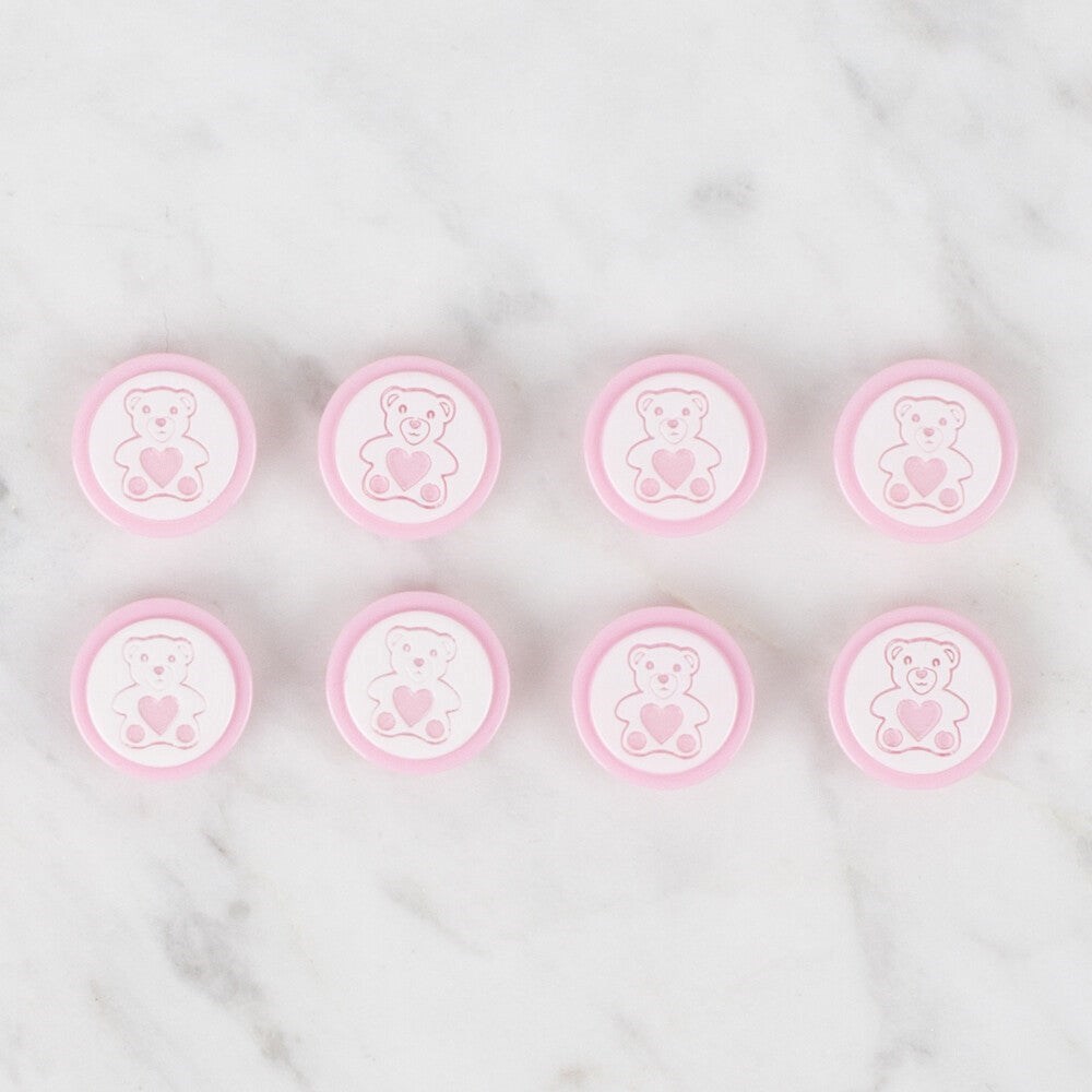 Loren Crafts 8 li Pembe Düğme - 407