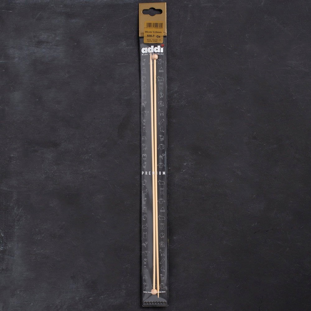 Addi Bambus 3mm 35cm Bambu Örgü Şişi - 500-7