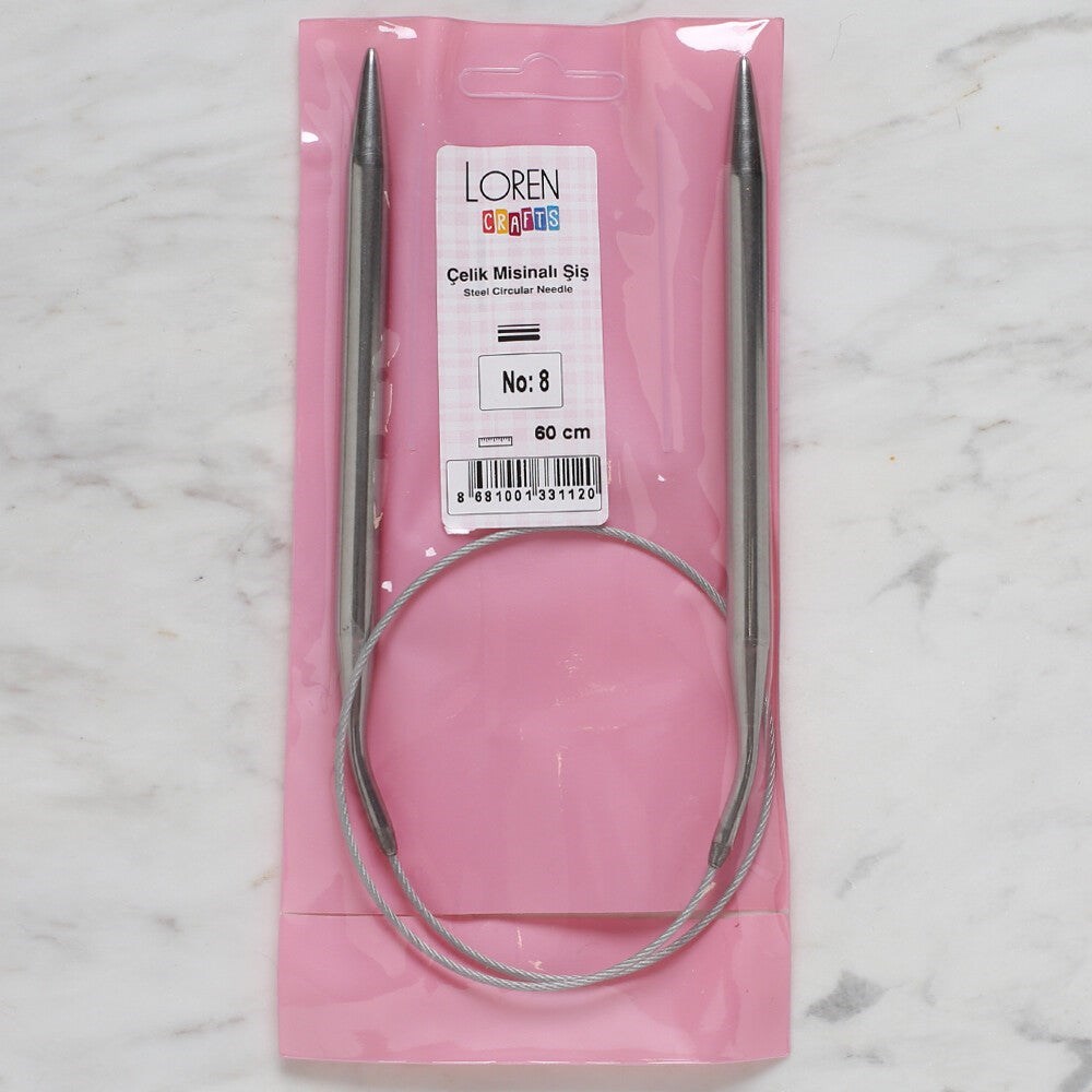 LOREN CRAFTS 8 MM ÇELİK MİSİNALI ŞİŞ 60 CM