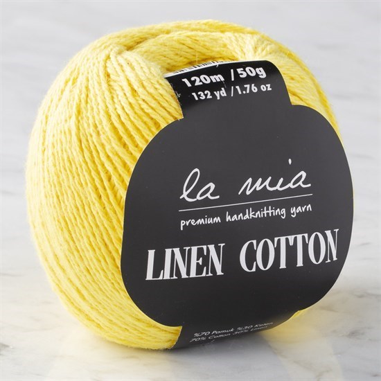 La Mia Linen Cotton Sarı El Örgü İpi - L160 - 33863