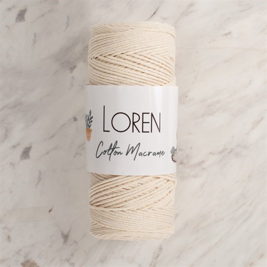 Loren Cotton Macrame Krem -L107 - 34185