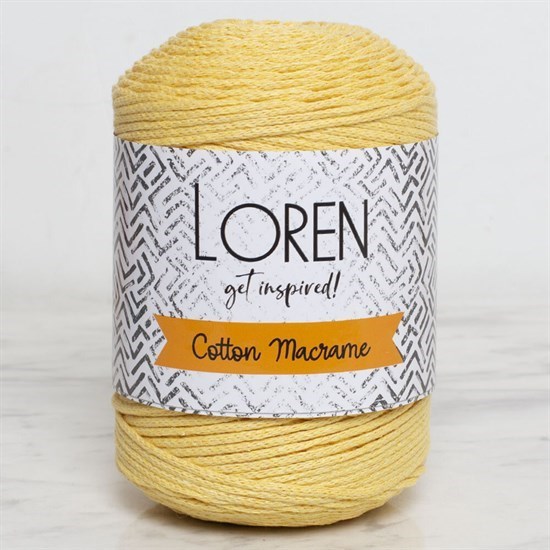 Loren Cotton Macrame Sarı - R086 - 34367