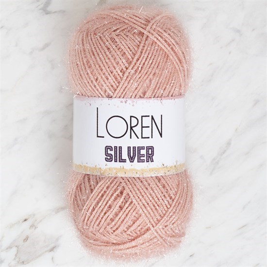 Loren Silver Pudra Pembe El Örgü İpi - RS0040 - 34079