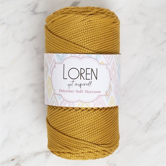 Loren Polyester Soft Macrame Hardal El Örgü İpi - LM061 - 34449