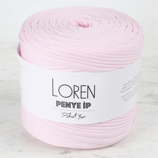 Loren Penye Kumaş El Örgü İpi Açık Pembe - 77 - 33497