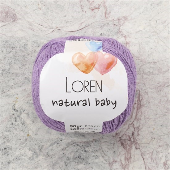 Loren Natural Baby Mor El Örgü İpi - R020 - 33932