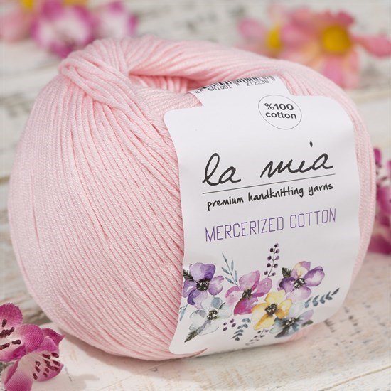 La Mia Mercerized Cotton Açık Pembe El Örgü İpi - 4 - 33599