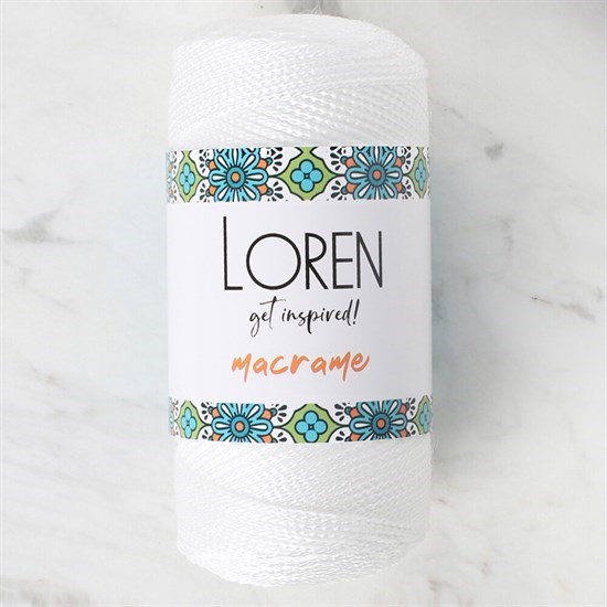 Loren Macrame Beyaz El Örgü İpi - RM 002 - 34324