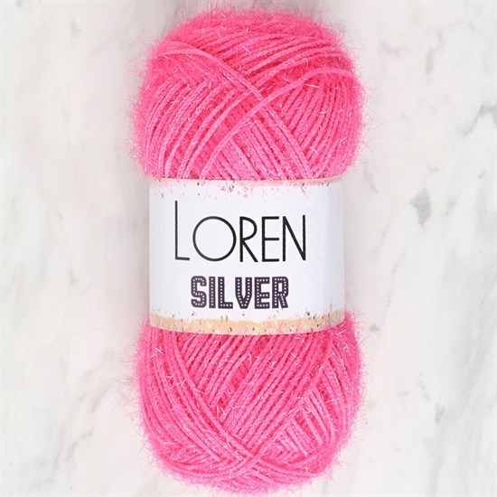 Loren Silver Koyu Pembe El Örgü İpi - RS0016 - 34076