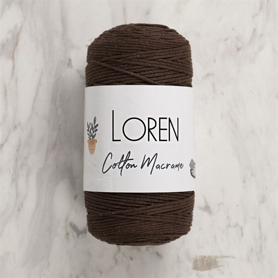 Loren Cotton Macrame Kahverengi -L139 - 34191