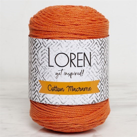 Loren Cotton Macrame Turuncu - R096 - 34370