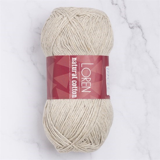 Loren Natural Cotton Koyu Krem El Örgü İpi - R015 - 33690