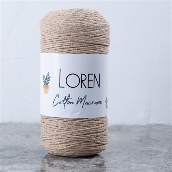 Loren Cotton Macrame Bej -L153 - 34192