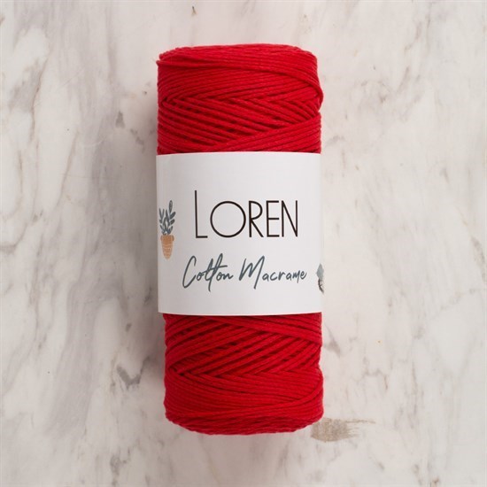 Loren Cotton Macrame Kırmızı -L119 - 34188