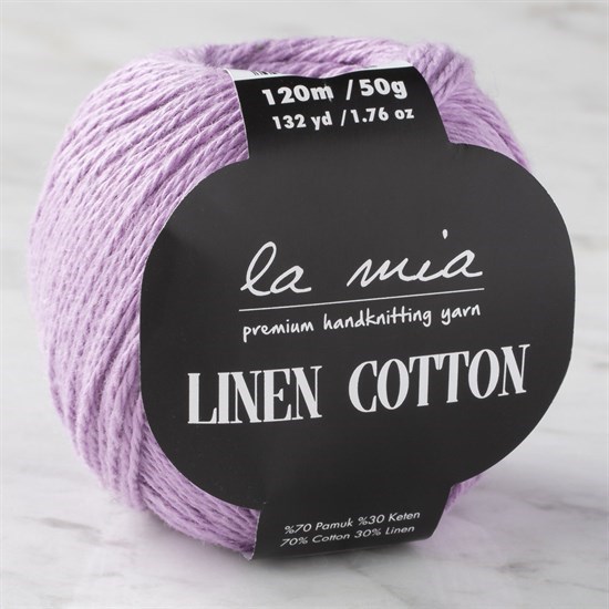 La Mia Linen Cotton Mor El Örgü İpi - L106 - 33867