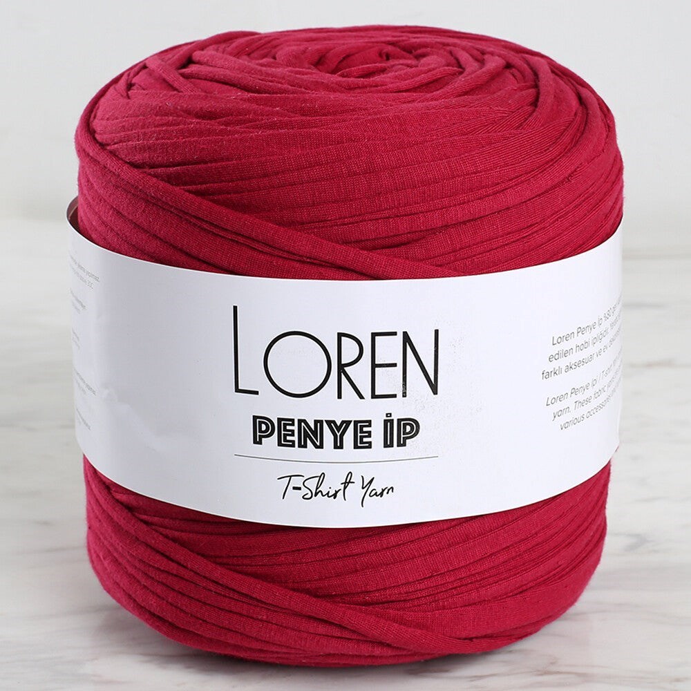 Loren Penye Kumaş El Örgü İpi Kırçıllı Patlıcan Moru - 71 - 33535