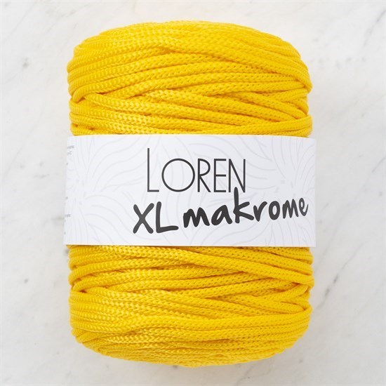 Loren XL Makrome Sarı El Örgü İpi - R002 - 33703