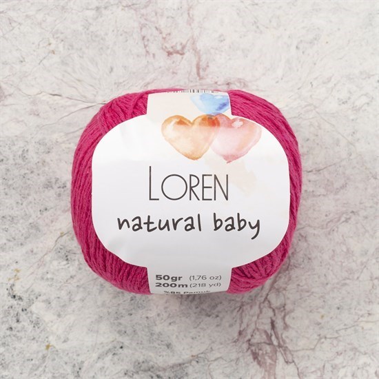 Loren Natural Baby Pembe El Örgü İpi - R095 - 33928