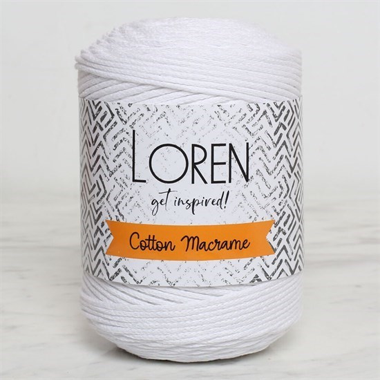 Loren Cotton Macrame Beyaz - R001 - 34366