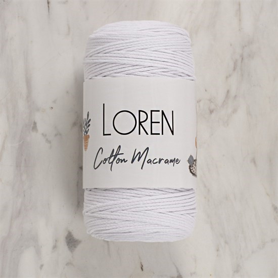 Loren Cotton Macrame Beyaz -L109 - 34186