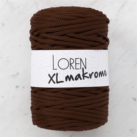 Loren XL Makrome Kahverengi El Örgü İpi - R044 - 33709