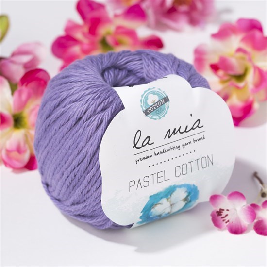 La Mia Pastel Cotton Lila El Örgü İpi - L059 - 33612