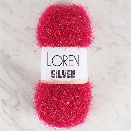 Loren Silver Fuşya El Örgü İpi - RS0022 - 34078