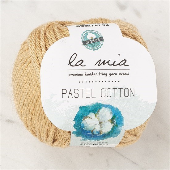 La Mia Pastel Cotton Koyu Bej El Örgü İpi - L177 - 33957