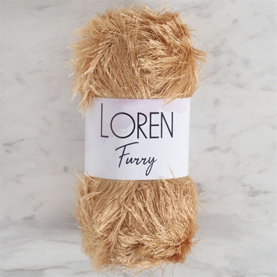 Loren Furry Bej El Örgü İpi - RF0054 - 34061