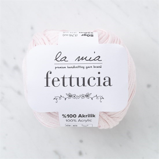 La Mia Fettucia Toz Pembe El Örgü İpi - L063 - 33887