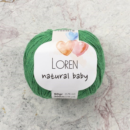 Loren Natural Baby Yeşil El Örgü İpi - R028 - 33937