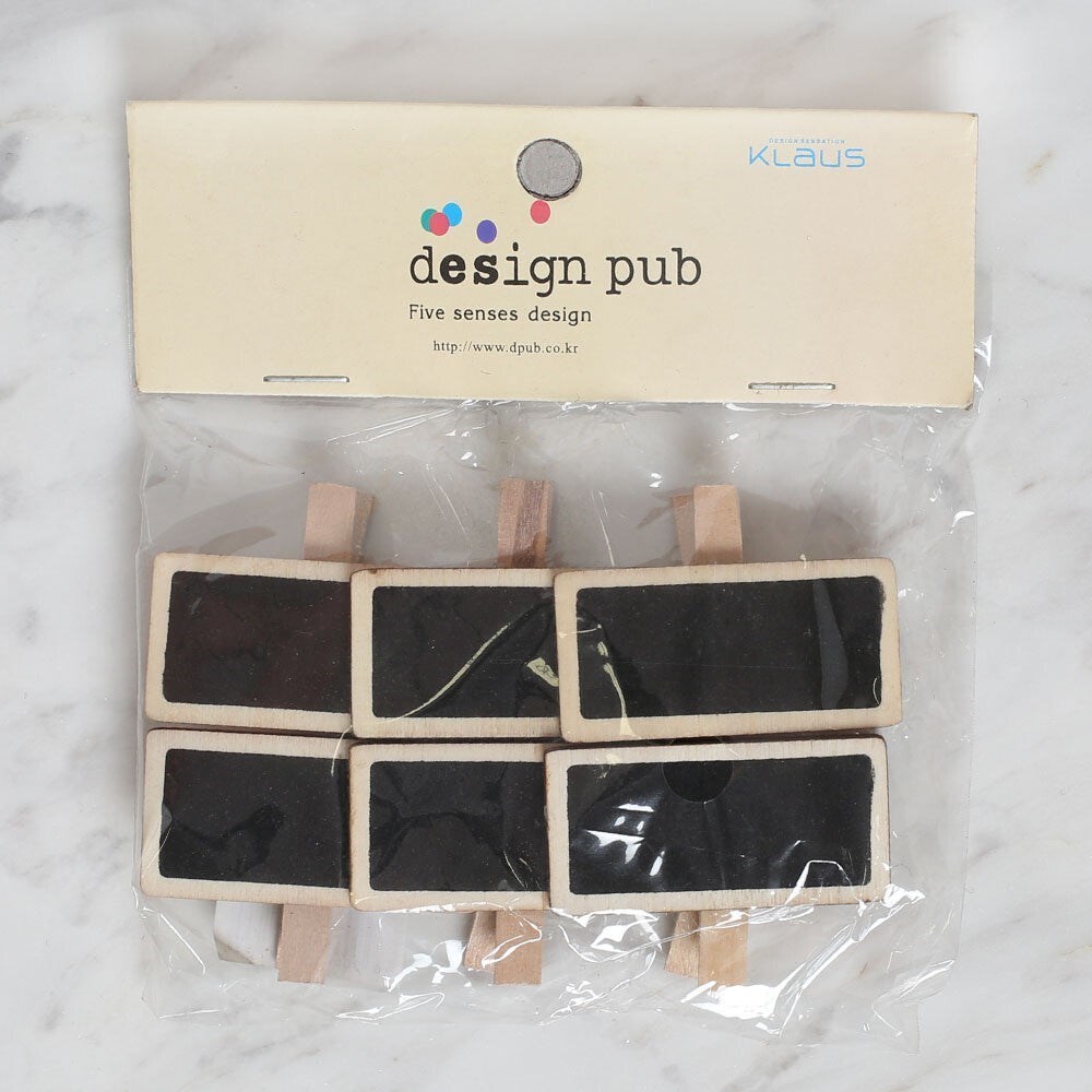 Loren 6'lı Kara Tahta Mandal