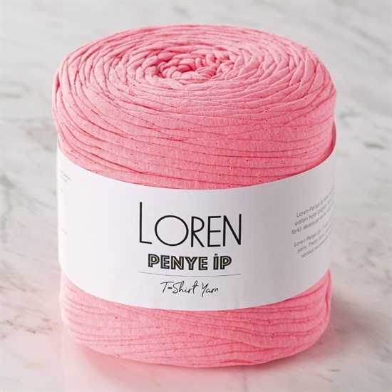 Loren Penye Kumaş El Örgü İpi Neon Pembe - 9 - 34469