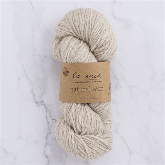 La Mia Natural Wool Bej El Örgü İpi - H2 - 33606