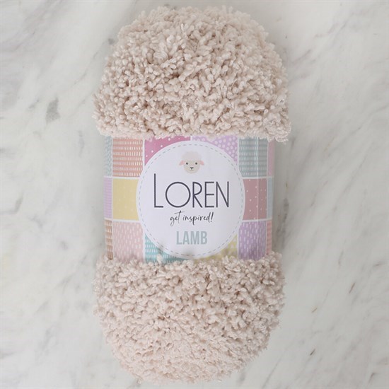 Loren Lamb Açık Bej El Örgü İpi - R055 - 34420