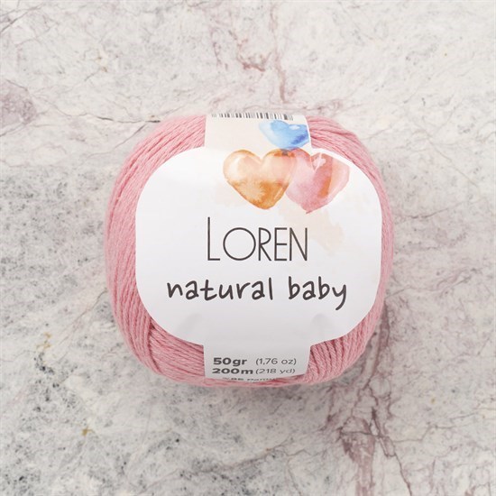 Loren Natural Baby Pembe El Örgü İpi - R103 - 33931