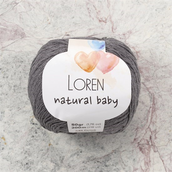 Loren Natural Baby Gri El Örgü İpi - R082 - 33946