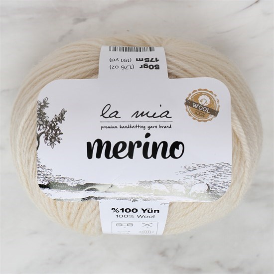 La Mia Merino Bej El Örgü İpi - L051 - 33778