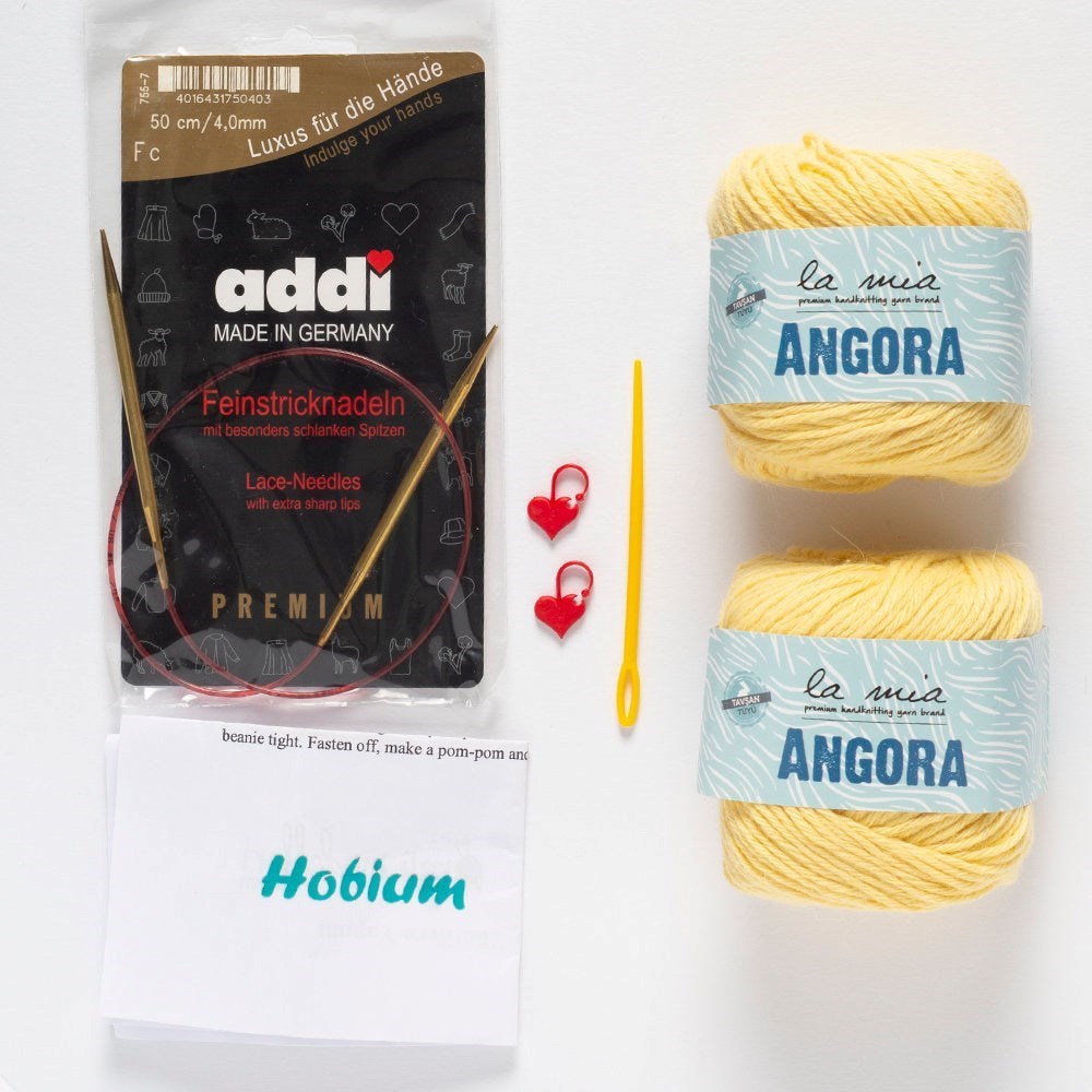 La Mia Angora Sarı Bere Kiti