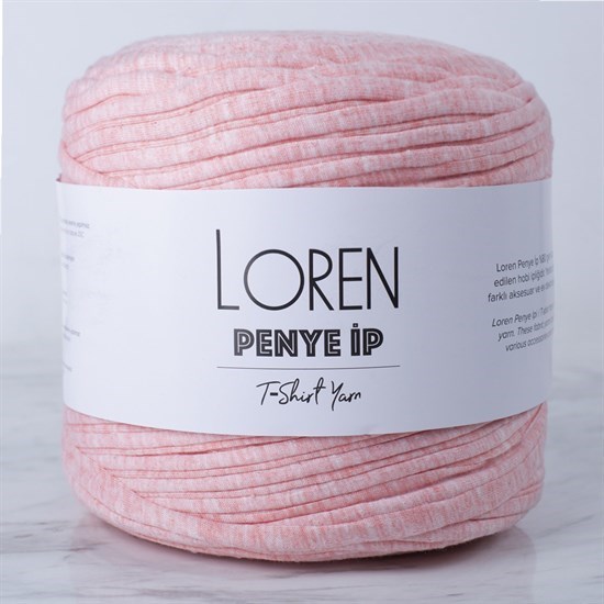 Loren Penye Kumaş El Örgü İpi Kırçıllı Pembe - 93 - 33511